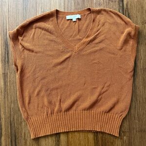 Cozy Orange V-Neck Sweater